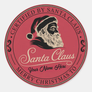 ✒️ Santas Signature-Stempel-Aufkleber Runder Aufkleber