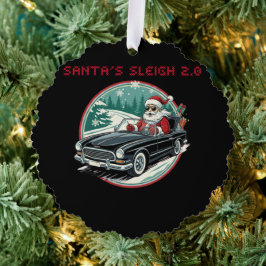 Santa's Sleigh 2.0 Paper Ornament