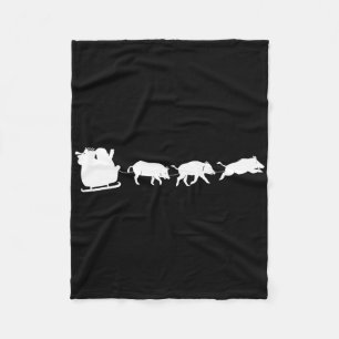 Santas Sleigh gepulst von Wild Hog - Boar Hog Hunt Fleecedecke