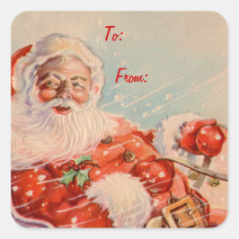 Santas Sleigh Ride Carré Gig Stickers
