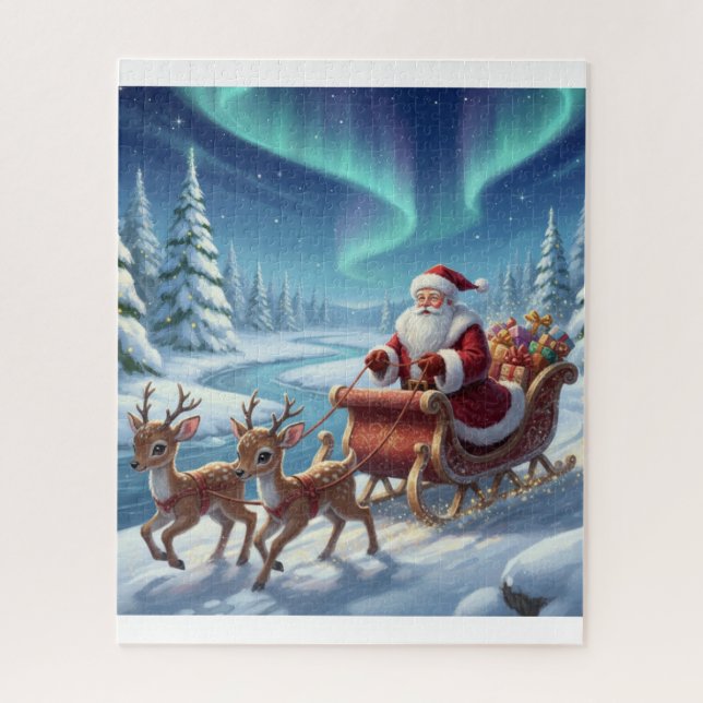 Santa's Starry Ride Through the Arctic Forest (Vertikal)