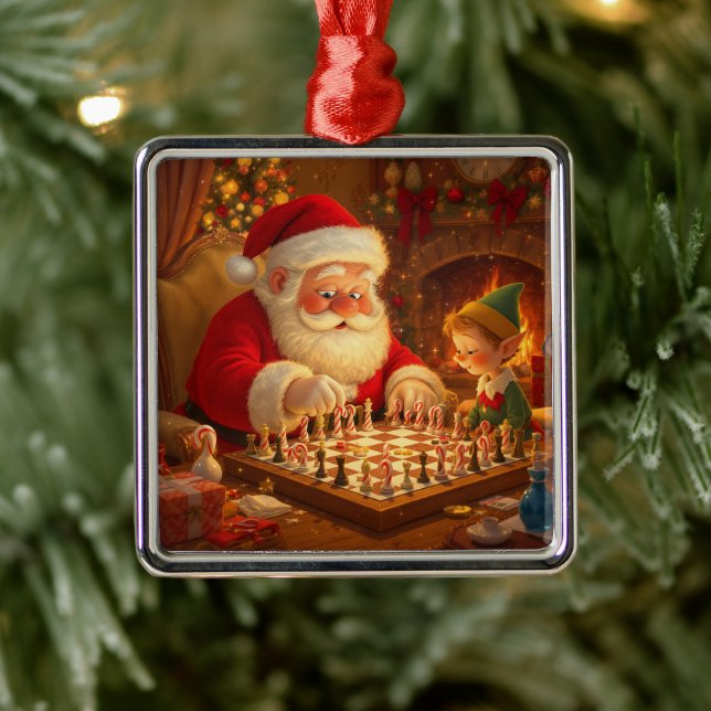  Santa's Strategy Session Ornament Aus Metall (Baum)