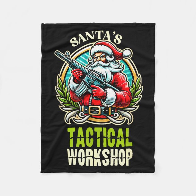 Santa's Tactical Workshop Santa Has Guns And Chris Fleecedecke (Vorderseite)