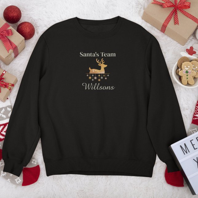 Santas Team | Passende Familien-Weihnachtsshirts Sweatshirt (Von Creator hochgeladen)