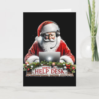 Santas Tech-Support Santas Hilfe am Nordpol Chris Karte