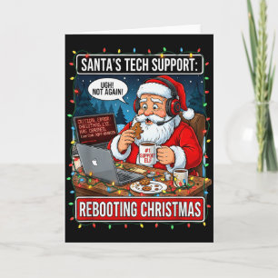 Santas Tech-Support: Weihnachten neu starten Lusti Karte