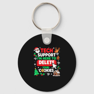 Santa's Tech-Support Weihnachtscomputer neu starte Schlüsselanhänger
