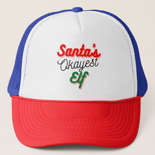 Santa's Tokest Elf | Weihnachten Truckerkappe (Vorderseite)