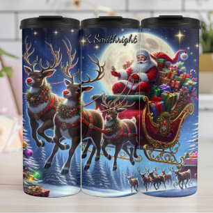 Santas verzauberte Weihnachtsfahrt Thermosbecher