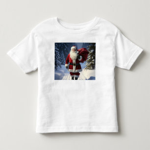Santas Weg durch die Winterkiefern Kleinkind T-shirt