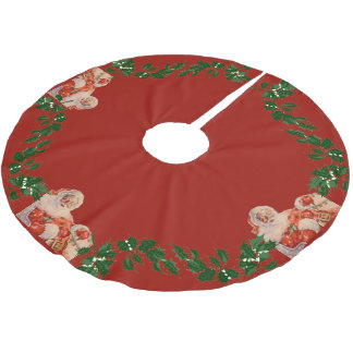 Santas Weihnachtsfahrt Polyester Weihnachtsbaumdecke