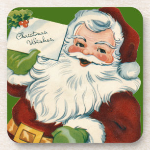 Santas Weihnachtswunsch-Set aus Kork-Unterlagen Untersetzer