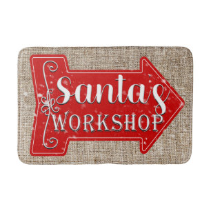 Santas Werkstatt Pfeil Rustikale Weihnachtsfeier Badematte