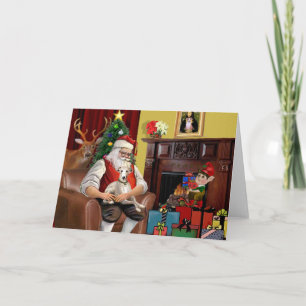 Santa's Whippet Feiertagskarte