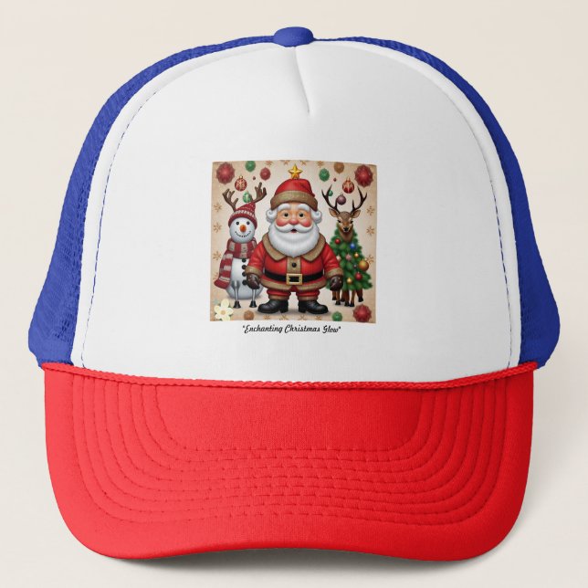 "Santa's Workshop" Truckerkappe (Vorderseite)