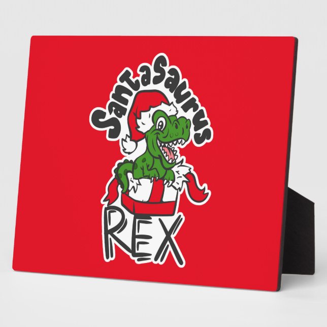 Santasaurus Rex Fotoplatte (Seite)