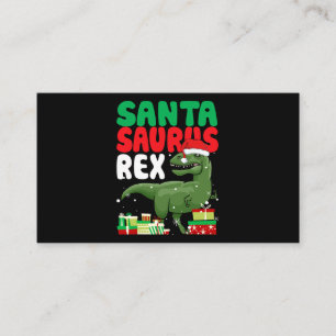 Santasaurus Rex Funny Christmas TRex Dinosaur Sant Visitenkarte