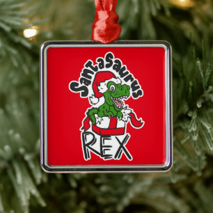 Santasaurus Rex Ornament Aus Metall