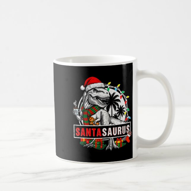 Santasaurus T Rex Dinosaur Lustiger Santa Saurus S Kaffeetasse (Rechts)