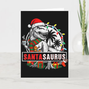 Santasaurus T Rex Dinosaur Lustiger Santa Saurus S Karte