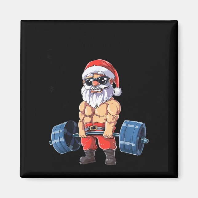Santashred Funny Santa Meme Xmas Gym Bodybuilding  Magnet (Vorne)