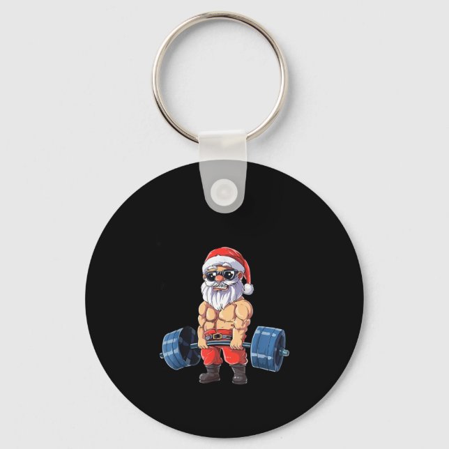 Santashred Funny Santa Meme Xmas Gym Bodybuilding  Schlüsselanhänger (Vorderseite)