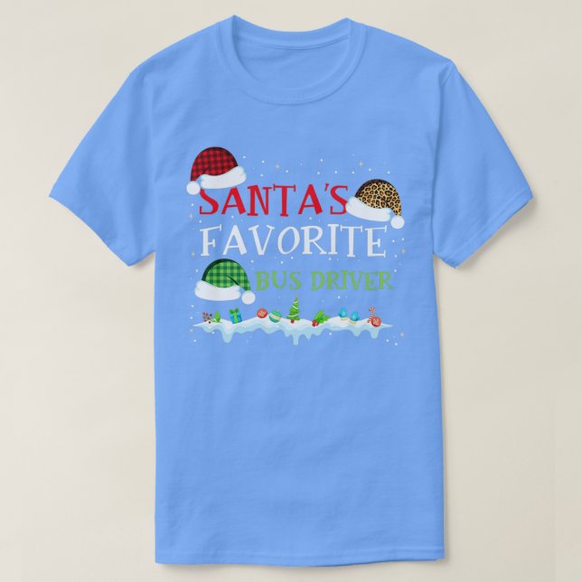 Santax27s Lieblings-Busfahrer Weihnachtsgeschenk T-Shirt (Design vorne)