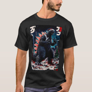 Santazilla Japanisches Monster Kaiju Dinosaurier W T-Shirt