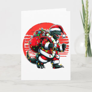 Santazilla Weihnachts-Shirt japanisches Monster Ka Karte