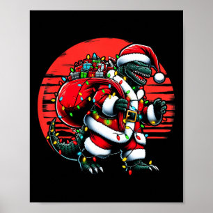 Santazilla Weihnachts-Shirt japanisches Monster Ka Poster