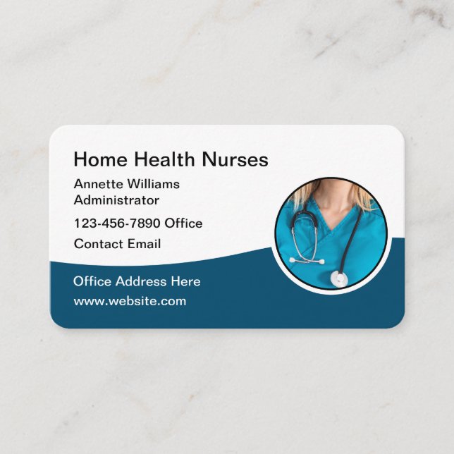 Santé à domicile Cartes de visite infirmiers Médic (Devant)