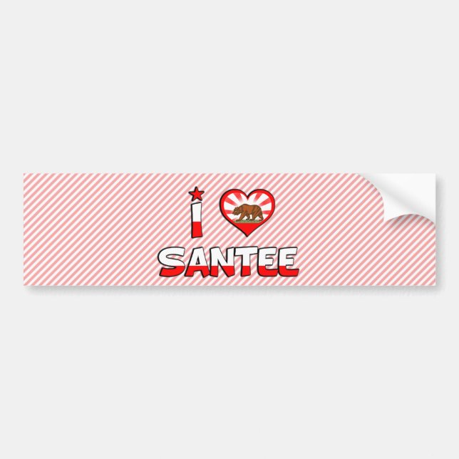 Santee, CA Autoaufkleber (Vorne)