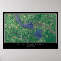 Santee Cooper Seen South Carolina Satellitenkarte