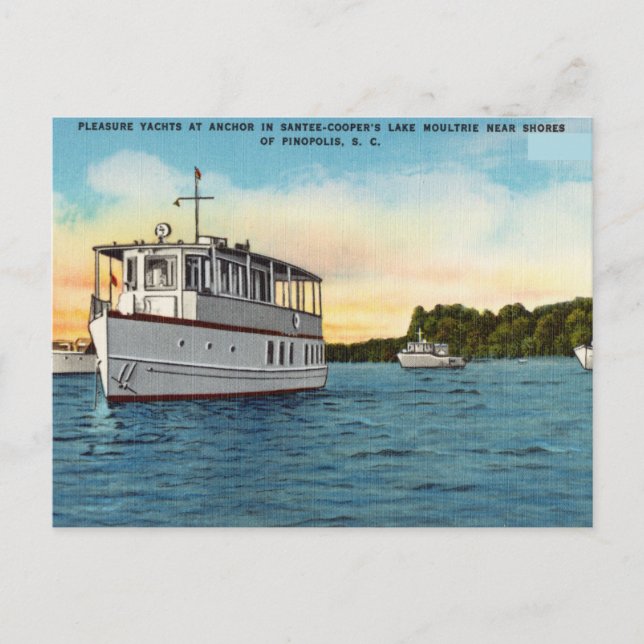 Santee-Cooper's Lake Moultrie Pinopolis S.C. Postkarte (Vorderseite)