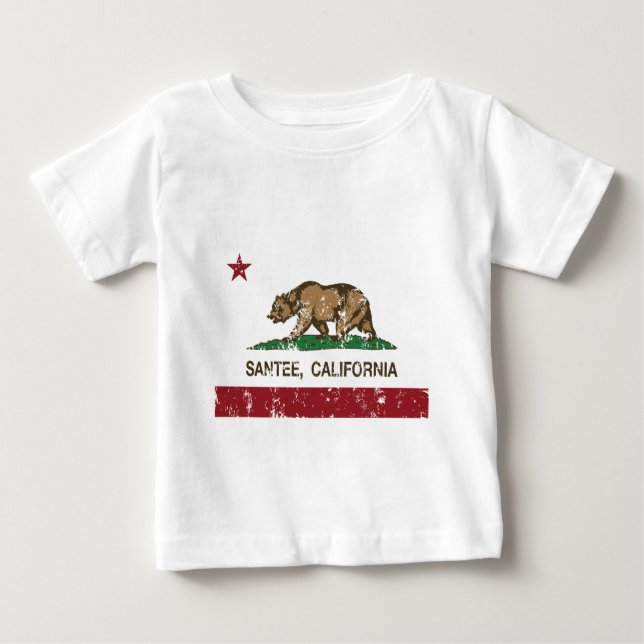 santee Kalifornien-Staatsflagge Baby T-shirt (Vorderseite)