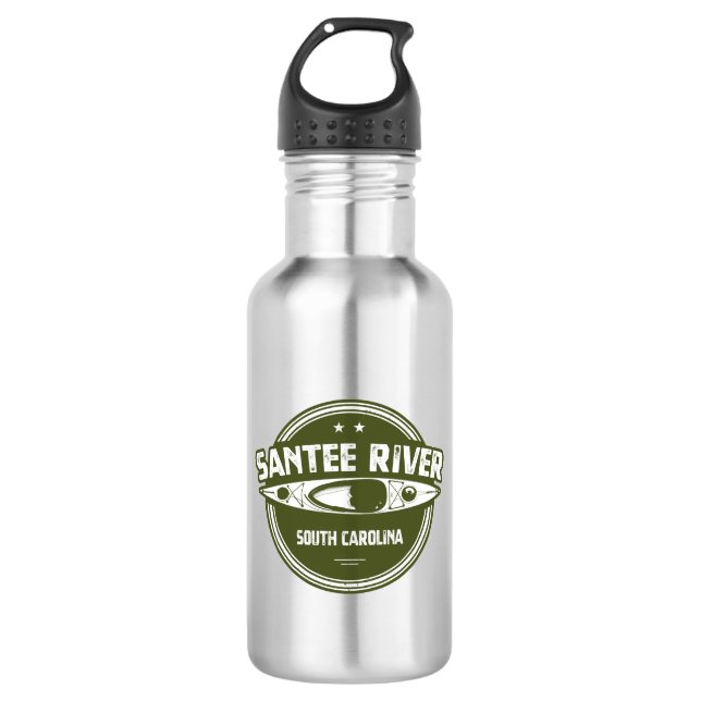 Santee River South Carolina Kayaking Edelstahlflasche (Vorderseite)