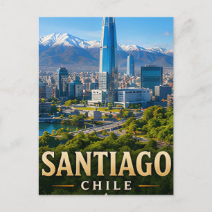 Santiago Anden-Skyline und chilenische Eleganz Postkarte