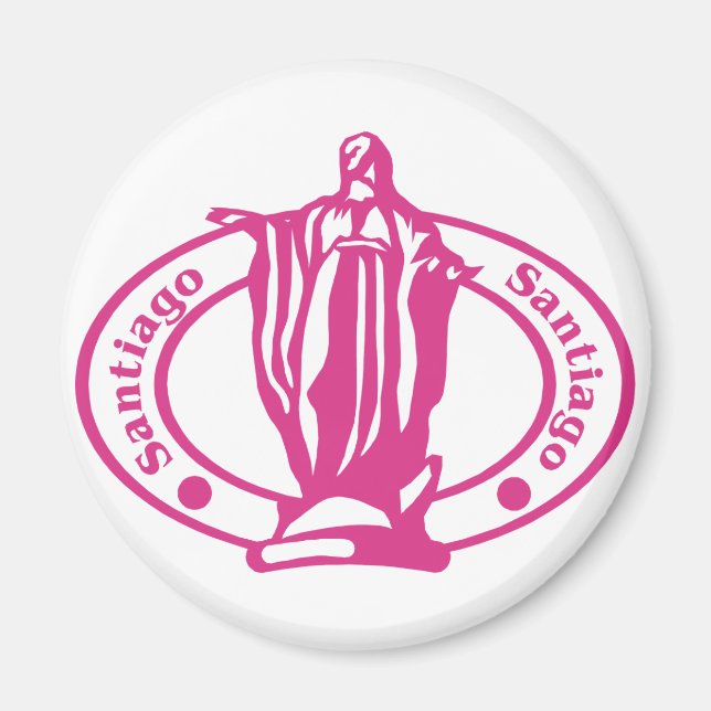 Santiago Briefmarke Magnet (Vorne)