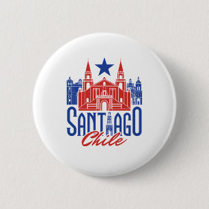 Santiago Chile Chile Souvenir Reisen Button