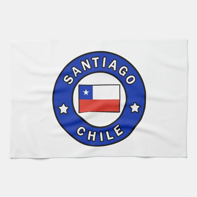 Santiago Chile Geschirrtuch (Horizontal)