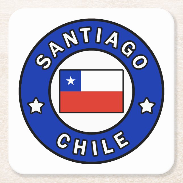 Santiago Chile Rechteckiger Pappuntersetzer (Vorderseite)