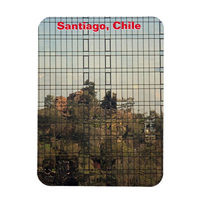 Santiago, Chile-Reflexion Magnet (Vertikal)