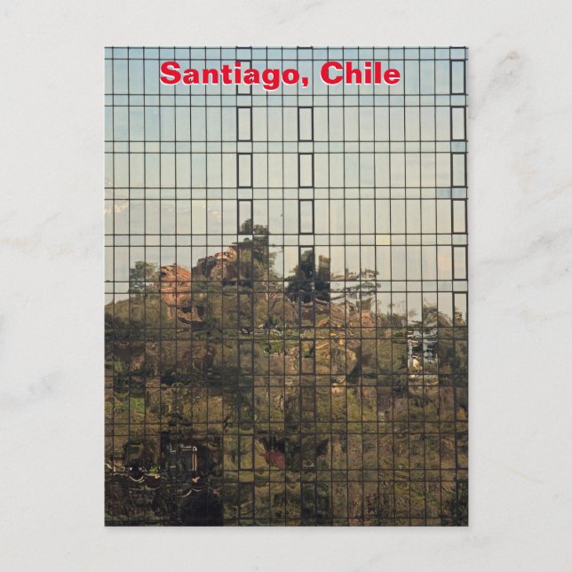 Santiago, Chile-Reflexion Postkarte (Vorderseite)