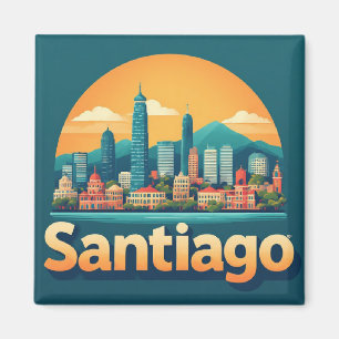 Santiago Chile Reise Andenken Geschenk Für Entdeck Magnet