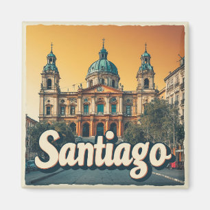 Santiago Chile Reiseandenken für den globalen Entd Magnet
