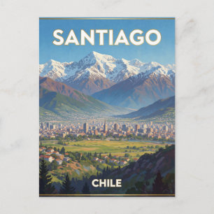 Santiago Chile Schnee-Anden-Landschaft Postkarte