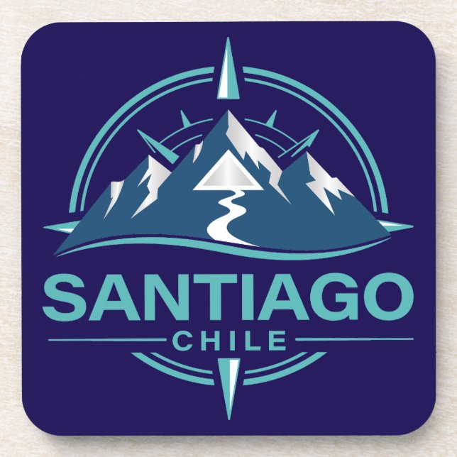 Santiago Chile South America Getränkeuntersetzer (Vorderseite)