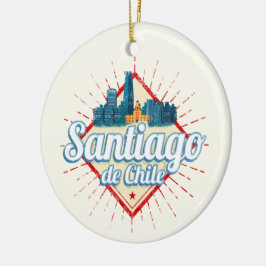 Santiago de Chile Stadthotel Retro Skyline Keramik Ornament