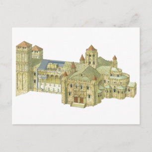 Santiago de Compostela romanische Kathedrale. 3 Postkarte
