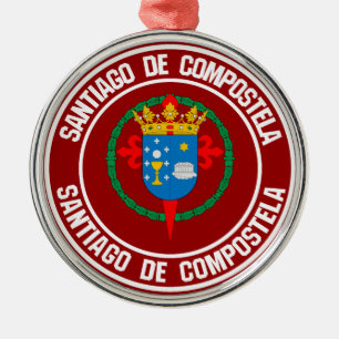 Santiago de Compostela Runde Emblem Ornament Aus Metall